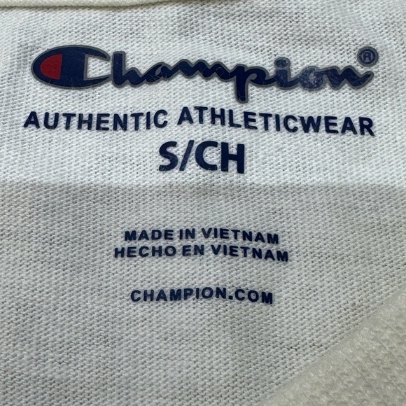 NWT Champion Men’s Small tee Classic T Shirt Light Yellow Green Logo New Spring - Picture 5 of 7